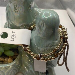Not For Sale///LOFT Gold Beaded Bracelet Set